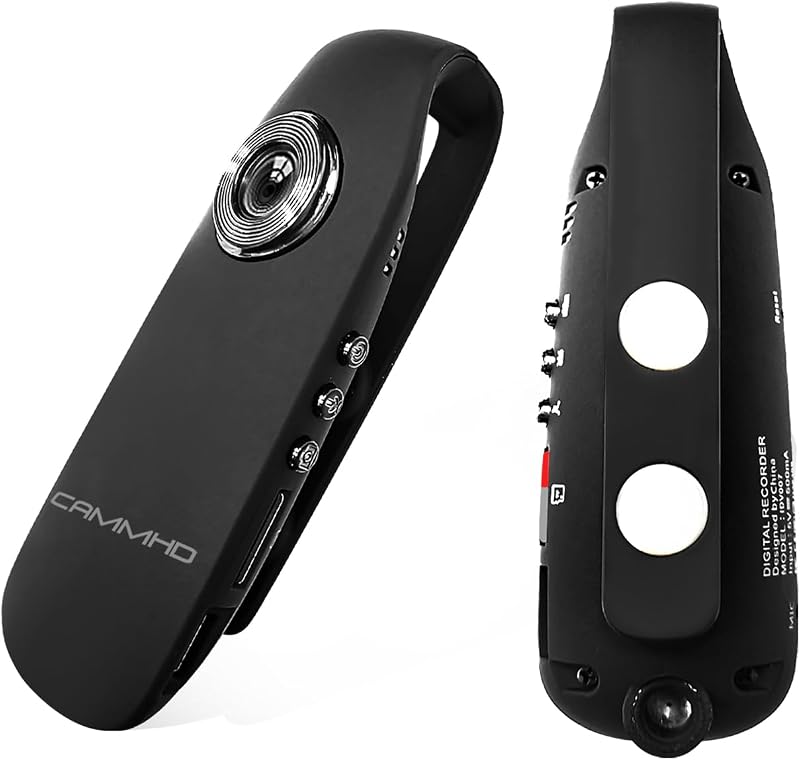 CAMMHD 1080P Testkamera 32GB Memóriával Hordozható Bodycam Mozgásérzékelő Vízálló Fém Ház 3-7 Óra Felvétel