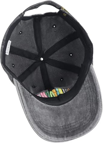 California State Bear Hats for Men Women, Funny Adjustable Washed Denim Cotton Embroidered Baseball Cap