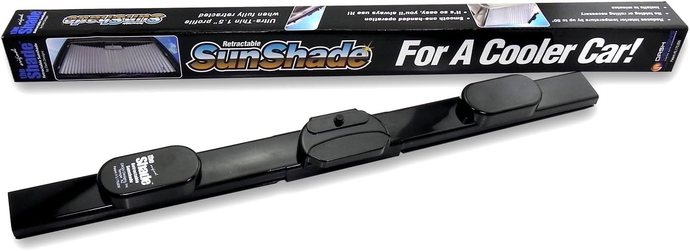 Dash Designs 58 cm uniwersalna chowana osłona przeciwsłoneczna do samochodu Ford F-150, do większości SUV-ów, Honda Civic