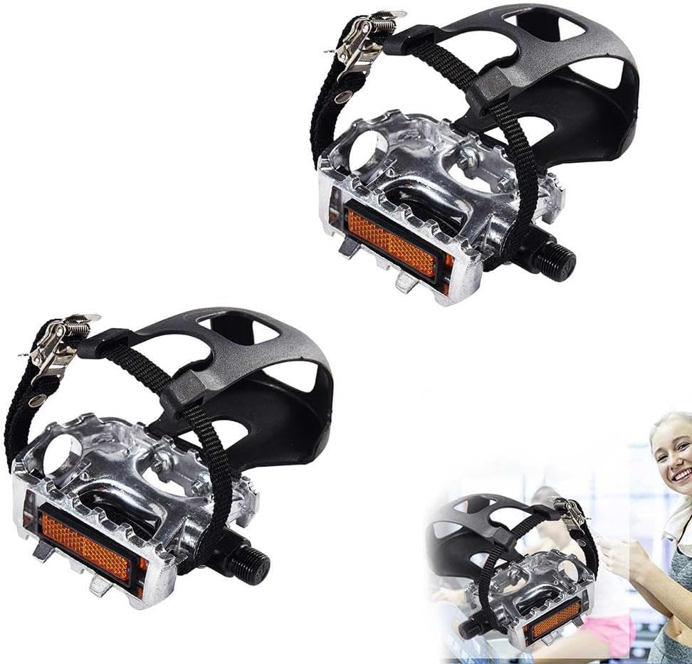 3のセット2X つま先クリップケージペダル交換部品アルミ合金便利なインストール便利な道路スポーツ用品スポーツアクセサリー