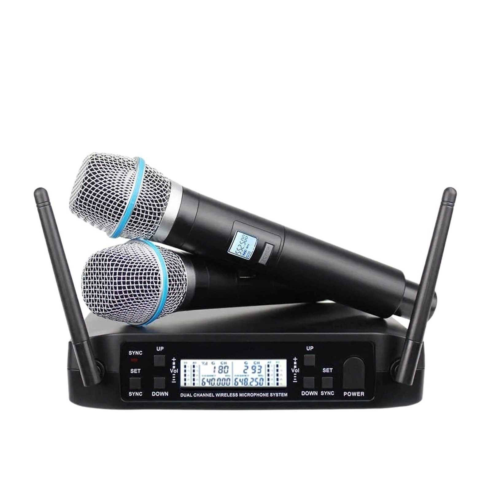 System Mikrofonów Bezprzewodowych Dynamiczne Mikrofony Ręczne, Idealne Do Karaoke, Imprez, DJ-ów, Kościoła, Wesel, Zajęć W Pomieszczeniach/na Świeżym Powietrzu