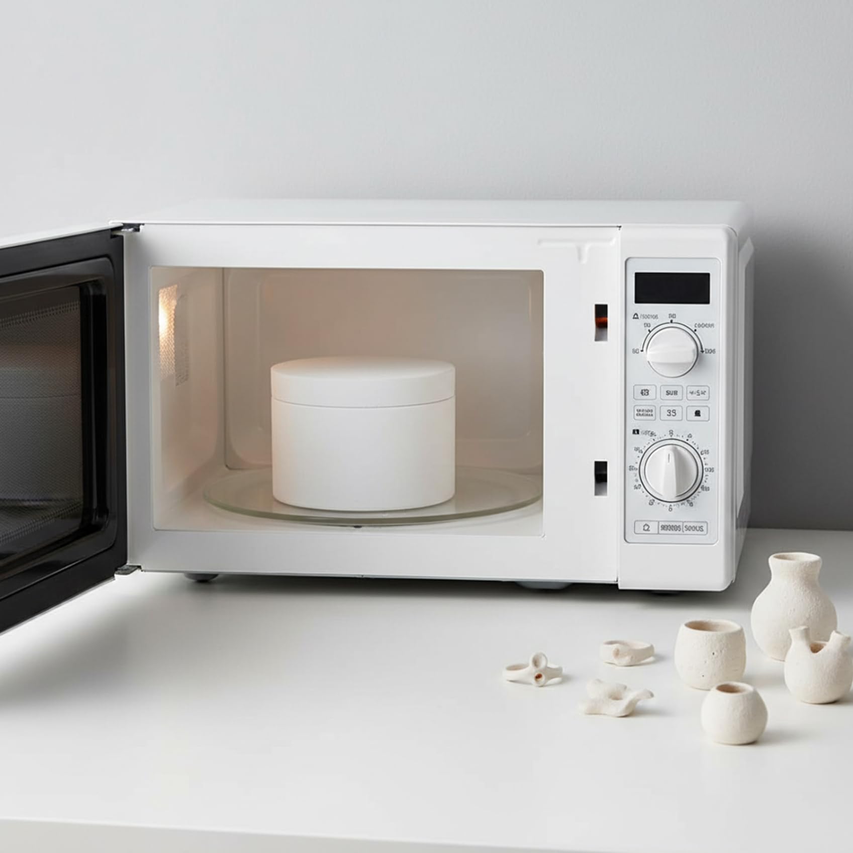 Juego de horno microondas de 22 piezas, mini horno con 10 hojas y juntas para cerámica, vidrio, fusión, joyería, manualidades, 7, 7 x 4, 3