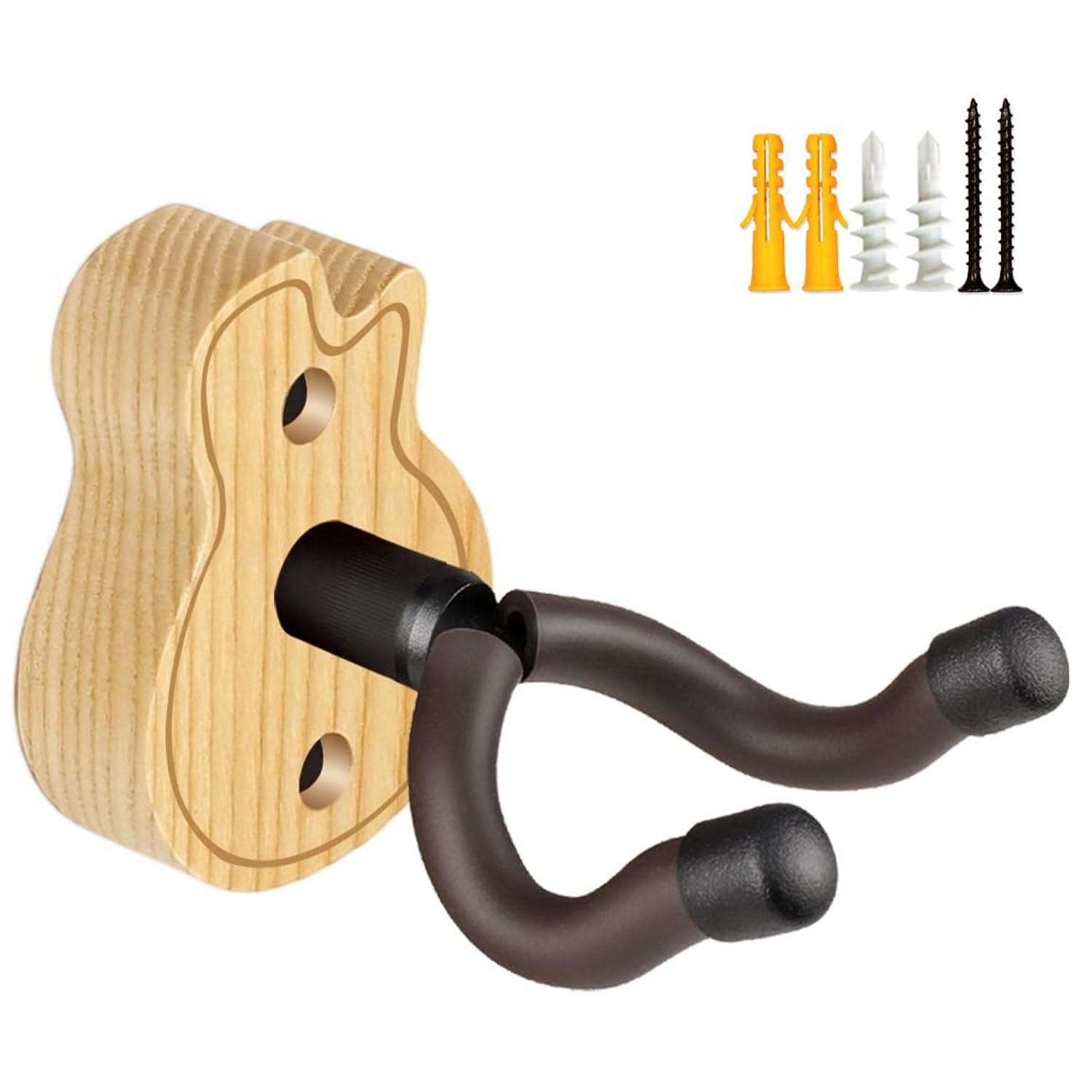 Soporte de pared para guitarra, colgador de guitarra de madera de fresno, soporte de pared para guitarra en forma de U, soporte para guitarra, soporte de pared, accesorios de guitarra para guitarra