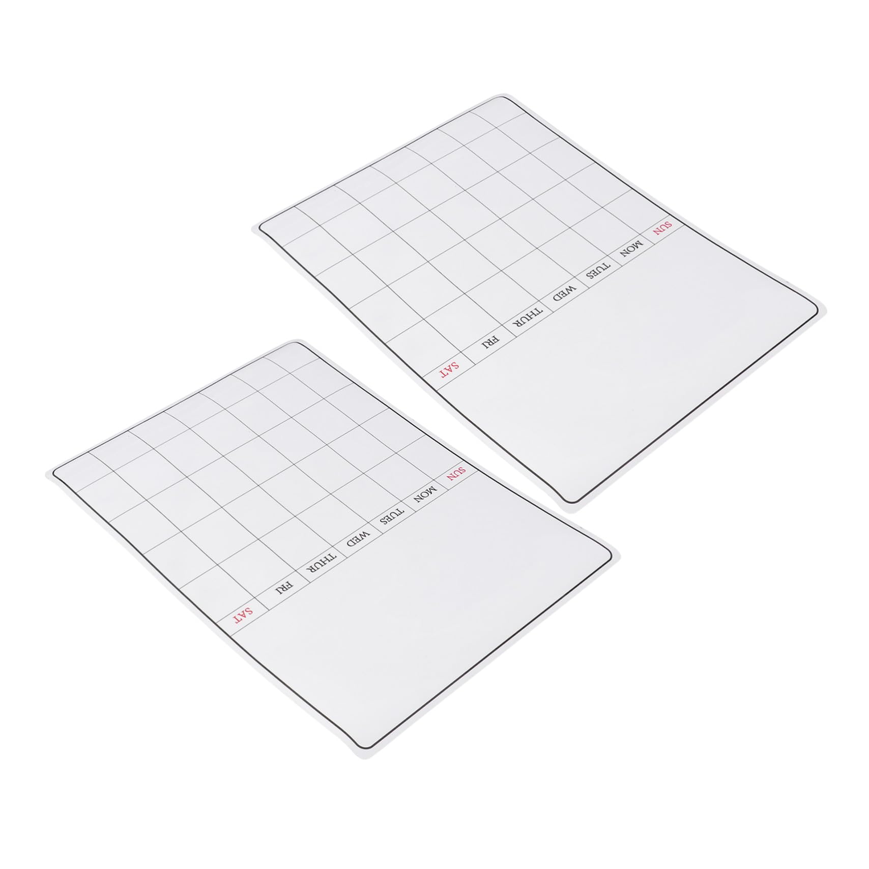 2 pezzi Lavagna Cancellaibile da Frigorifero Pianificatore Mensile Riutilizzabile per Casa Organizer con per Note e Programmazione Familiare