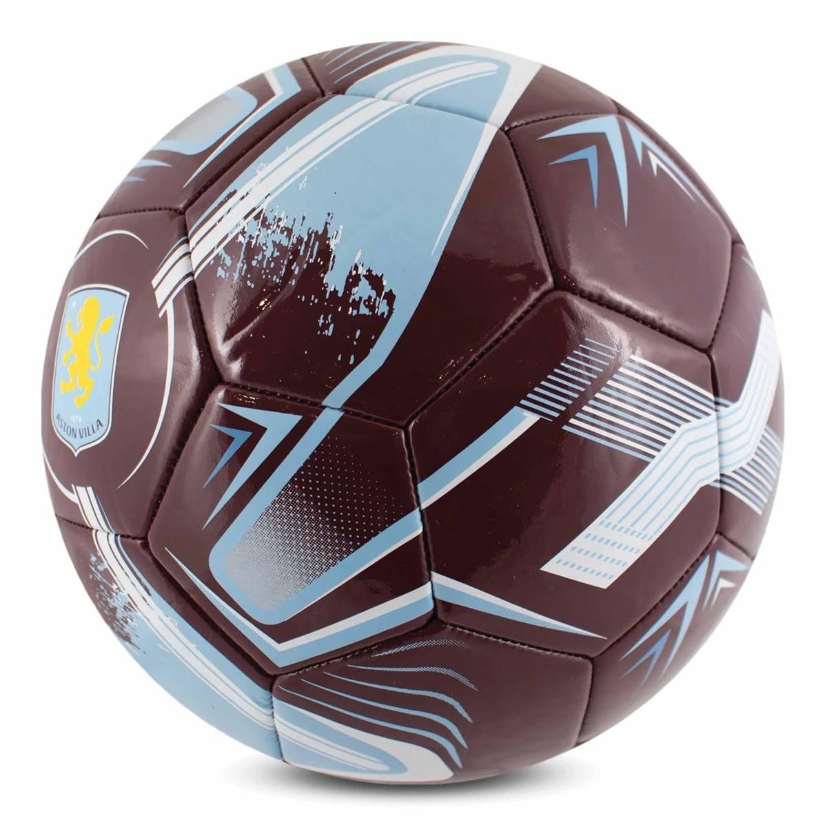 Hy-Pro Offiziell lizenzierter Aston Villa F.C. Fußball, Größe 5, Turbinen-Design, Aston Villa, Merchandise, Training, Match, Sammlerstück für Kinder und Erwachsene