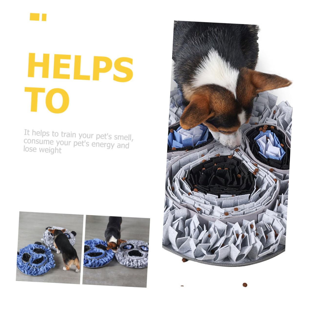 Gatuida Schöne Schnüffelmatte Hund Futtermatte 50x50cm Filzstoff rutschfest Pandaform Interaktives Spielzeug Für Welpen Und Kleine Hunde