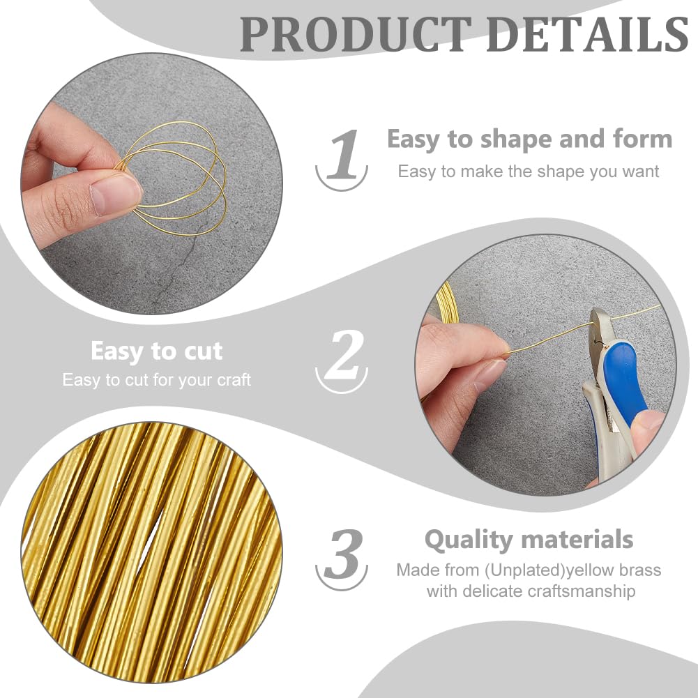 BENECREAT Messingdraht 2 Mm Stärke, 20 M Rolle – Weich, Biegsam & Ideal Für Schmuck, Basteln & DIY-Projekte