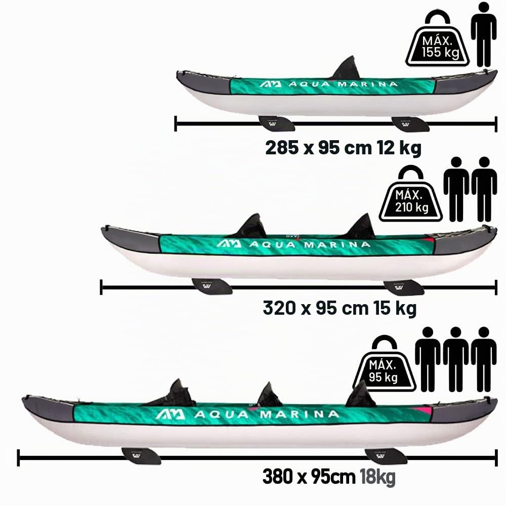 Aqua Marina, Laxo 12'6", Kayac, Multicolor, U, Adultos Unisex