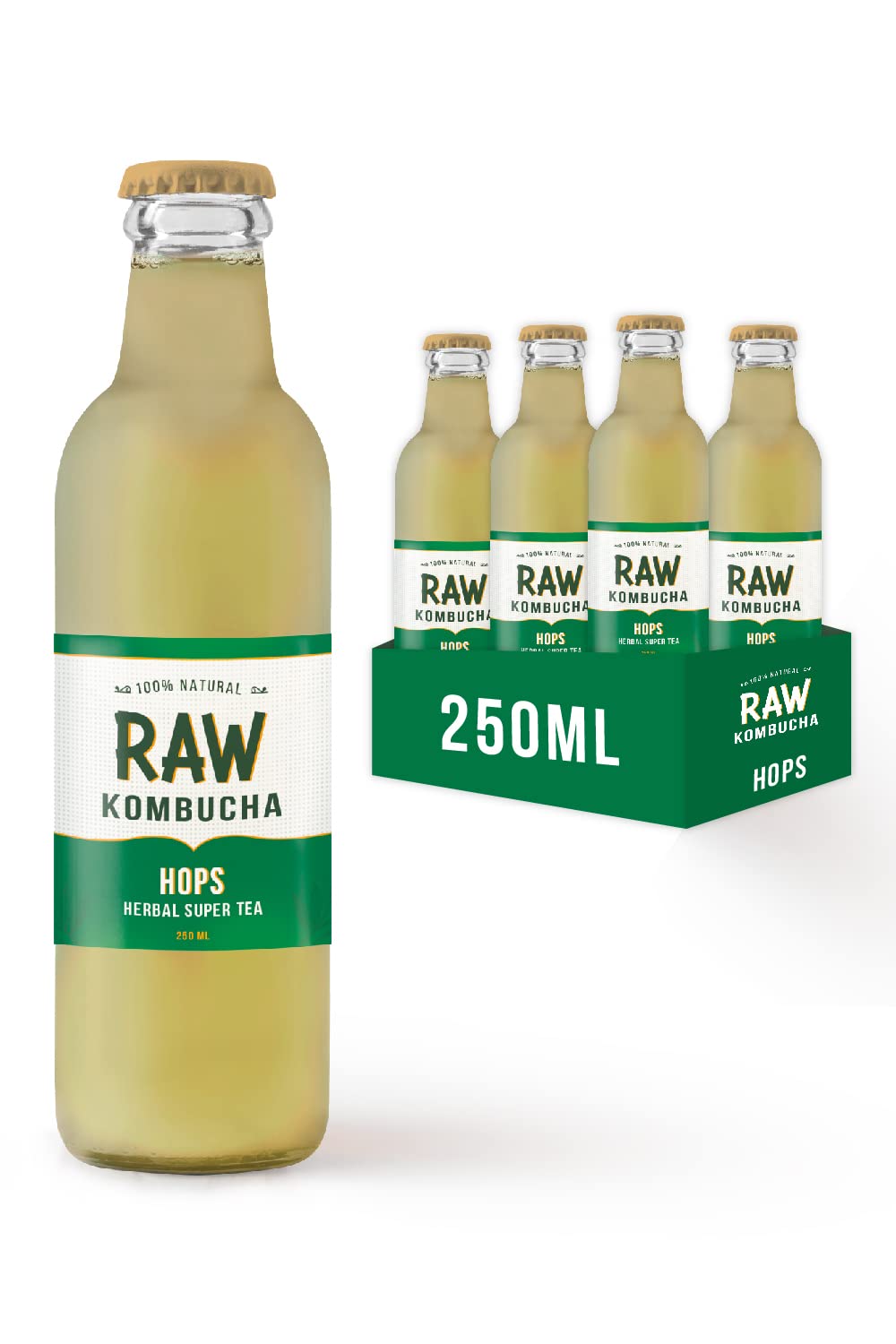 Raw Kombucha- Herbal SuperTea -Hops (250ml bottles), Original kombucha|6 Pack| Delicious, fermented tea with gut-healing and detoxifying properties (B09TWXWCRK) Amazon Price History, Amazon Price Tracker