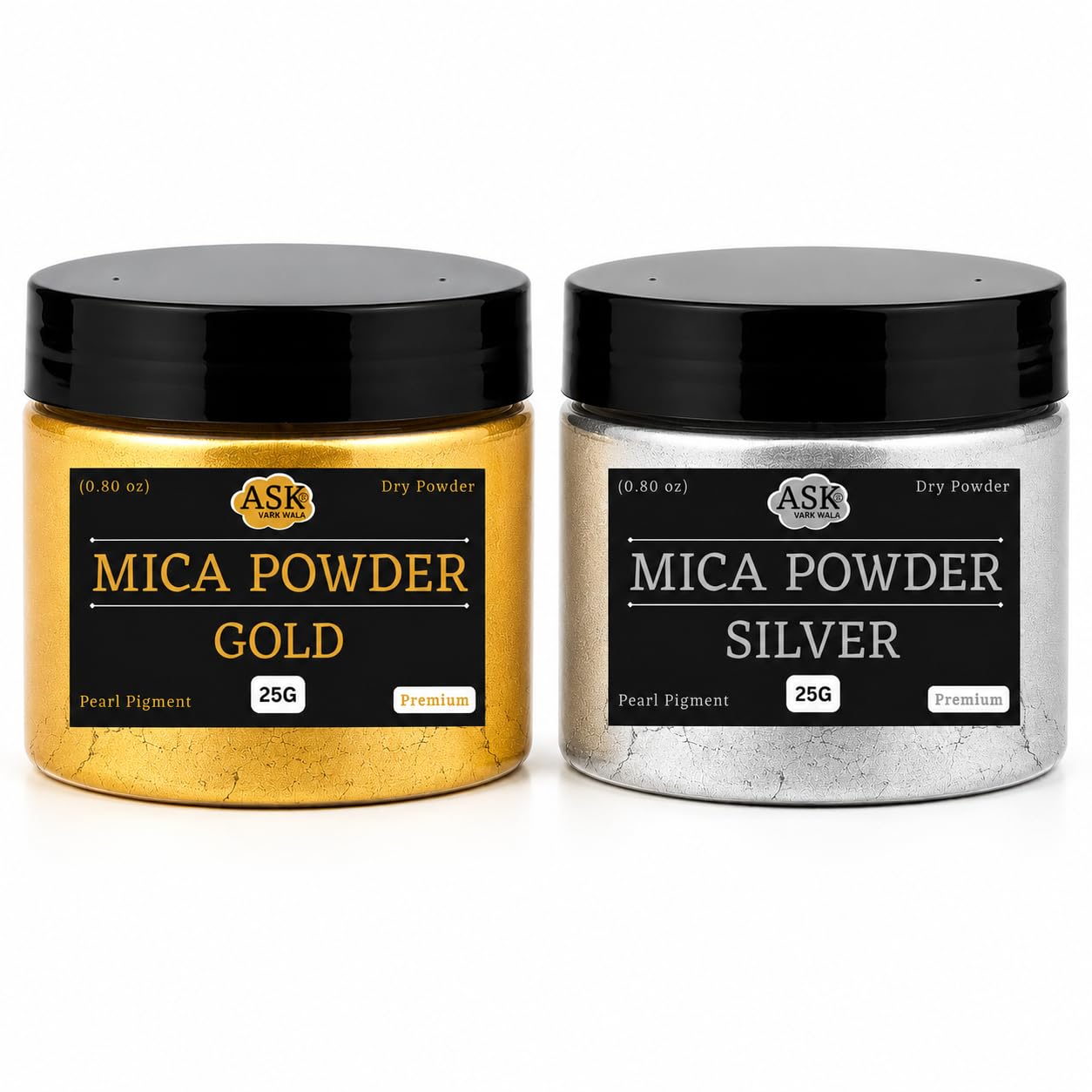 (Gold Powder DUST Real Gold Shining Effect in Art & Craft, Tanjor Paintings, Paint, Home Decorations, Cakes, Paints, Facial Kits,Gold Painting Arts,Resin dyes,etc, 25g- (Golden,Silver)-image-25