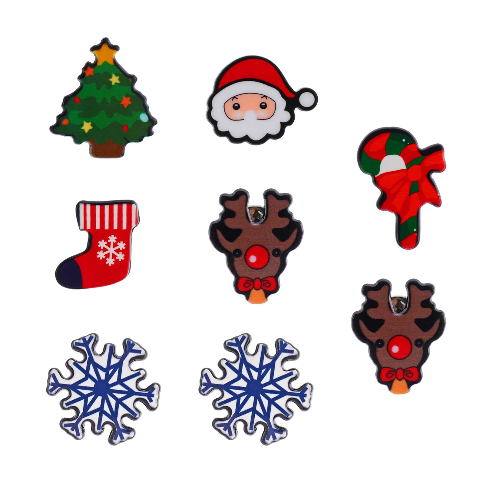 BESPORTBLE 8 Broches Navideños Decorativos Diseño Especial para Fiestas de Navidad Varios estilos