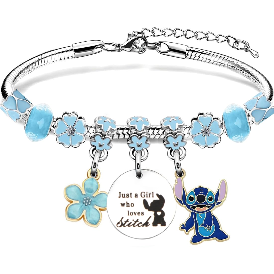 Zaloife Pulsera Colgante De Dibujos Animados, Pulsera De Acero Inoxidable, Pulseras NiñA,Pulsera De Amistad Infantil, Pulsera Ajustable, Navidad/San ValentíN/CumpleañOs/Regalo De AñO Nuevo