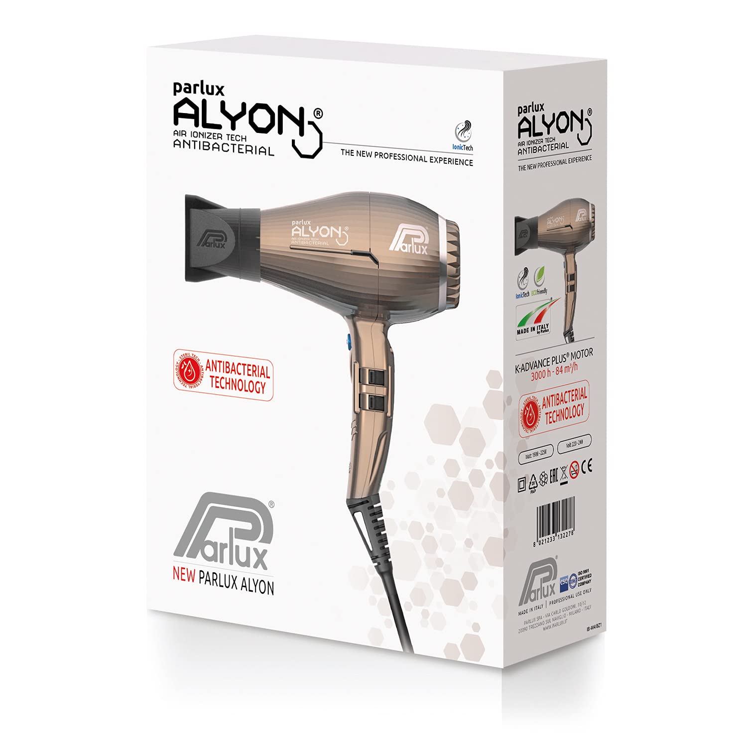 PARLUX Hair Dryer Alyon Bronze pour adultes, idéal pour utilisation pratique, format pratique