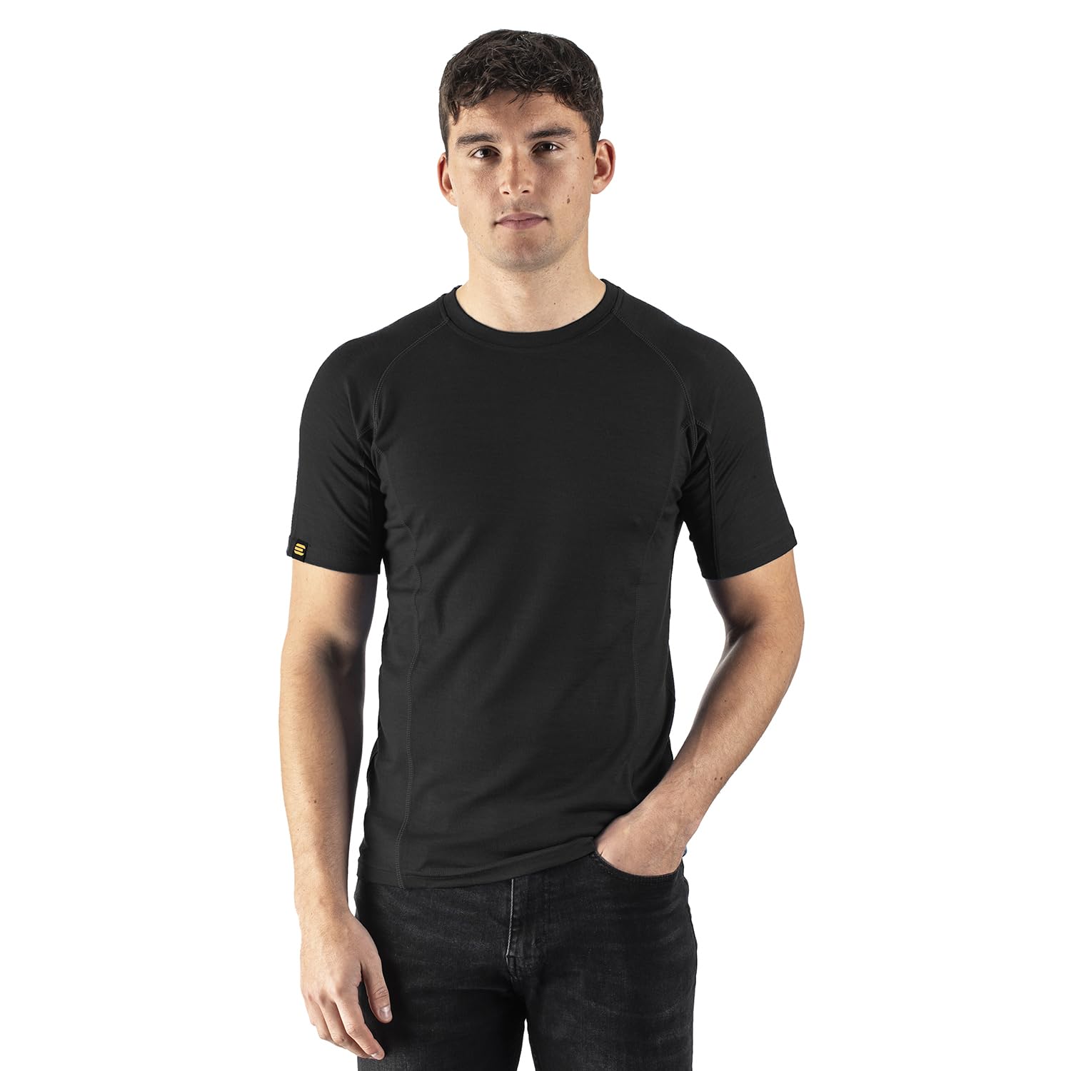 Edz Men's Black Merino Wool T-Shirt 200G Xxl