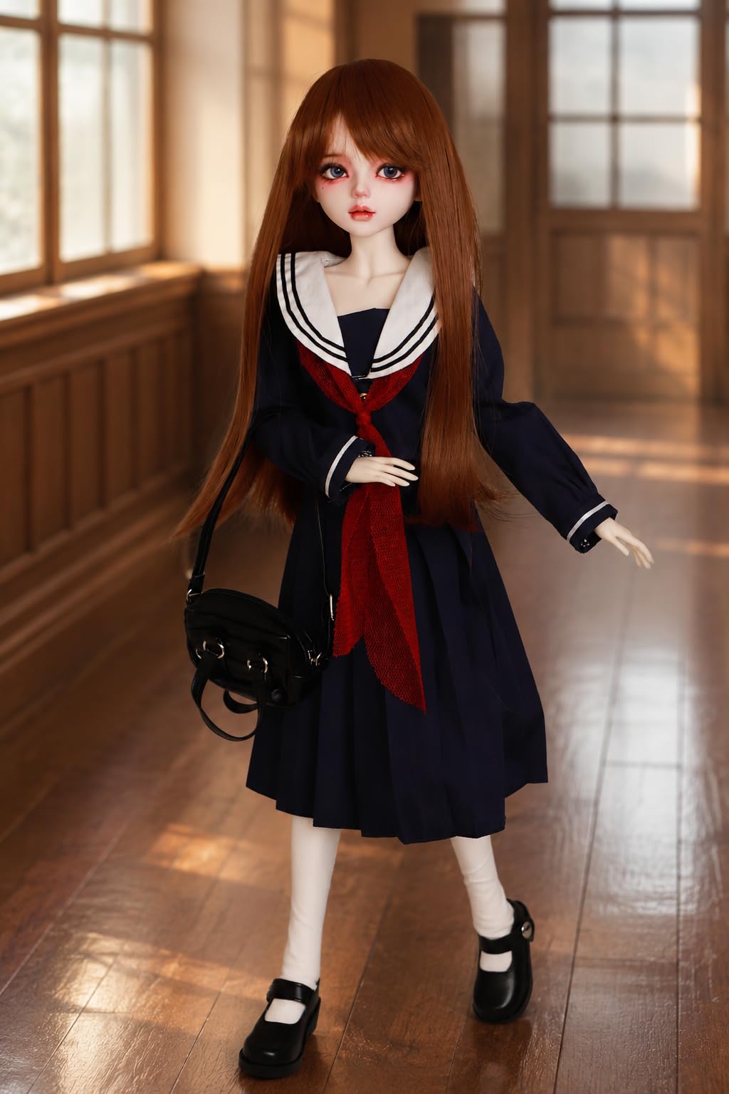 1/3 Puppe im BJD-Stil, 56 cm, handbemalte Modepuppe, japanischer Matrosenästhetik, PVC-Körper, 31 bewegliche Gelenke, Sammlerstück-Display-Puppe für Kinder ab 15 Jahren