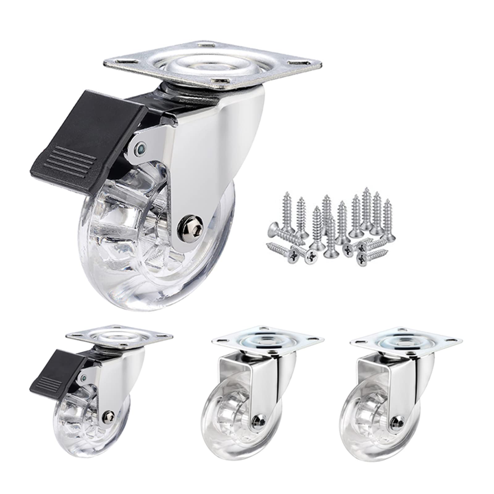 ZGUOUZANTYE 4 Heavy Duty Caster Wheels for Furniture Trolley