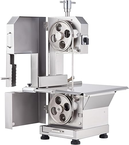 Miniatura 9 de VEVOR Workbeach - Sierra de cinta eléctrica comercial para carne, de acero inoxidable de 2200 W, sierra de hueso para encimera, Workbeach de 18.5 x