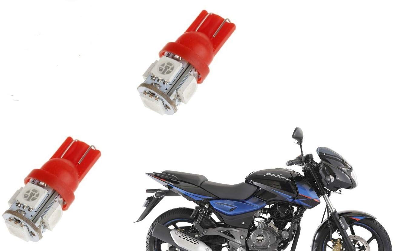 SAMARTH DEALS Red Color - 5 SMD LED T10 Parking Bulb Bike Indicator Light-for All Bikes - 2 PCS-picture-15