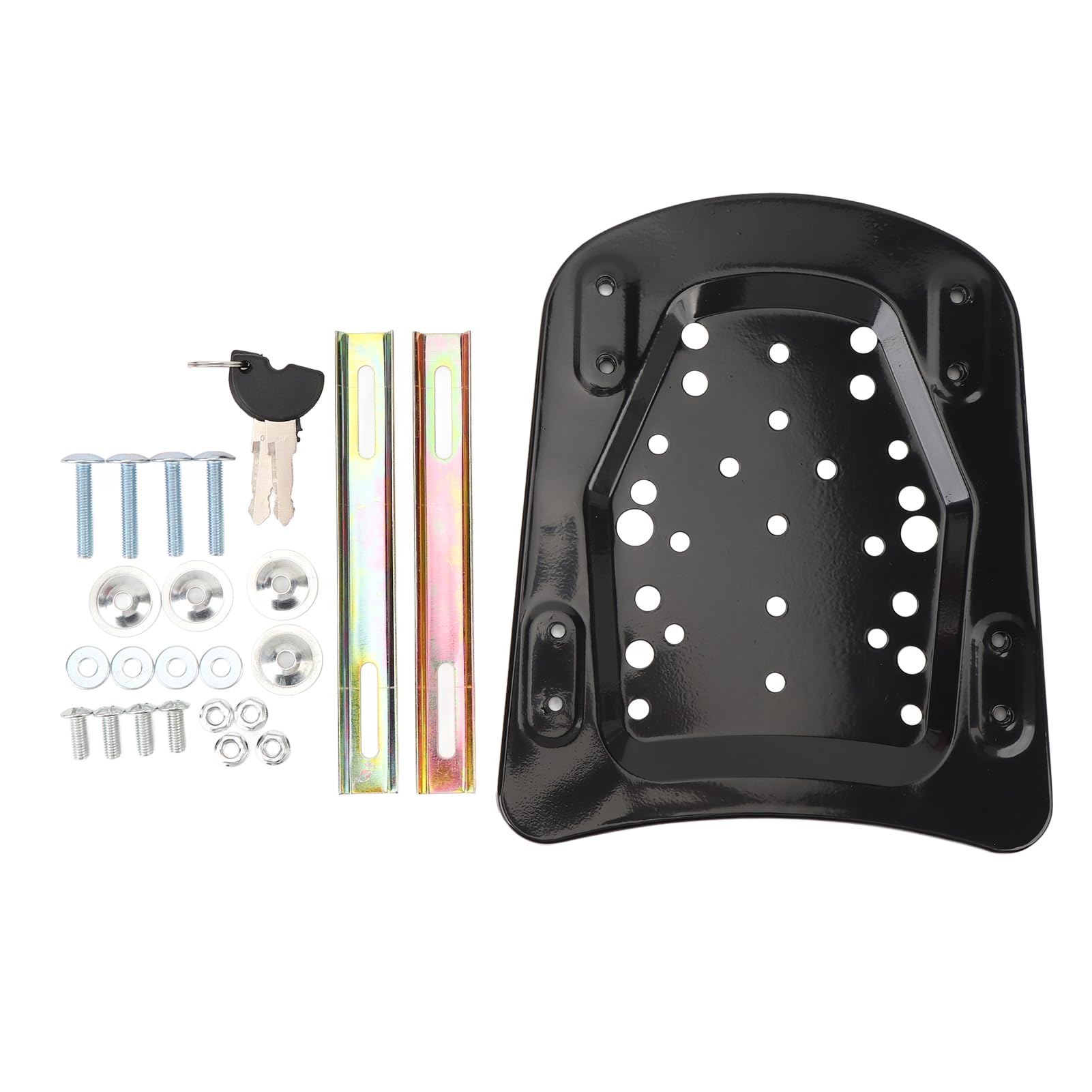 SEAFRONT 38L Moto Top Case, Coffre de Queue Verrouillable ABS (Rouge Blanc)