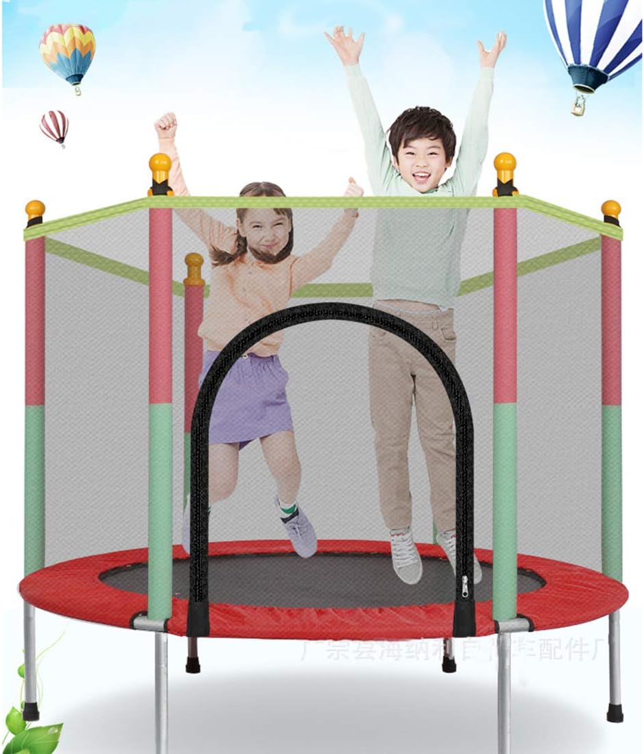 Leic Trampoline Indoor and Outdoor Spotrs with Safety Enclosure Net Handle Mini Trampolines for Kids