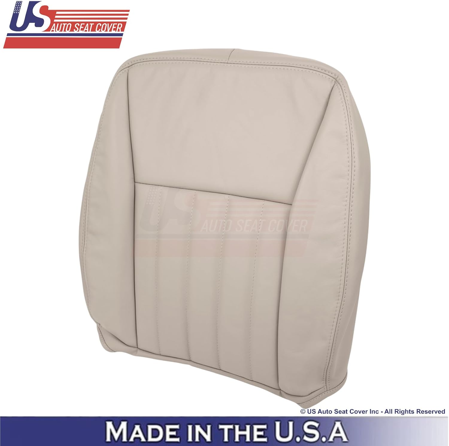 2003-2011 fits Lincoln Town Car Genuine Leather Front Top Covers Light Stone