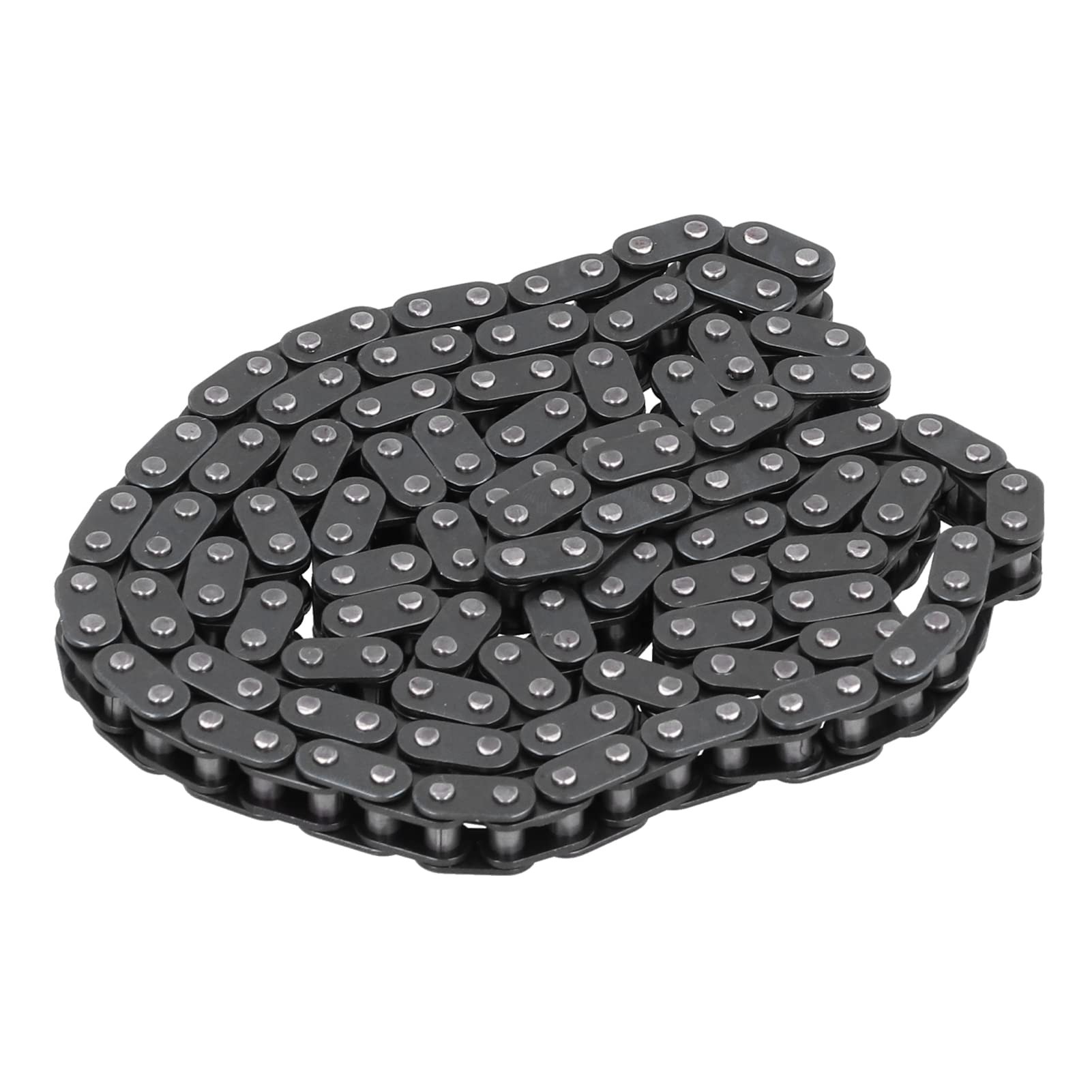 Chaîne d'entraînement 150 maillons, haute résistance, résistante à la rouille, chaîne de rechange durable pour mini PIT Pocket Quad Dirt Bike ATV 43, 47, 49, noir 600 mm