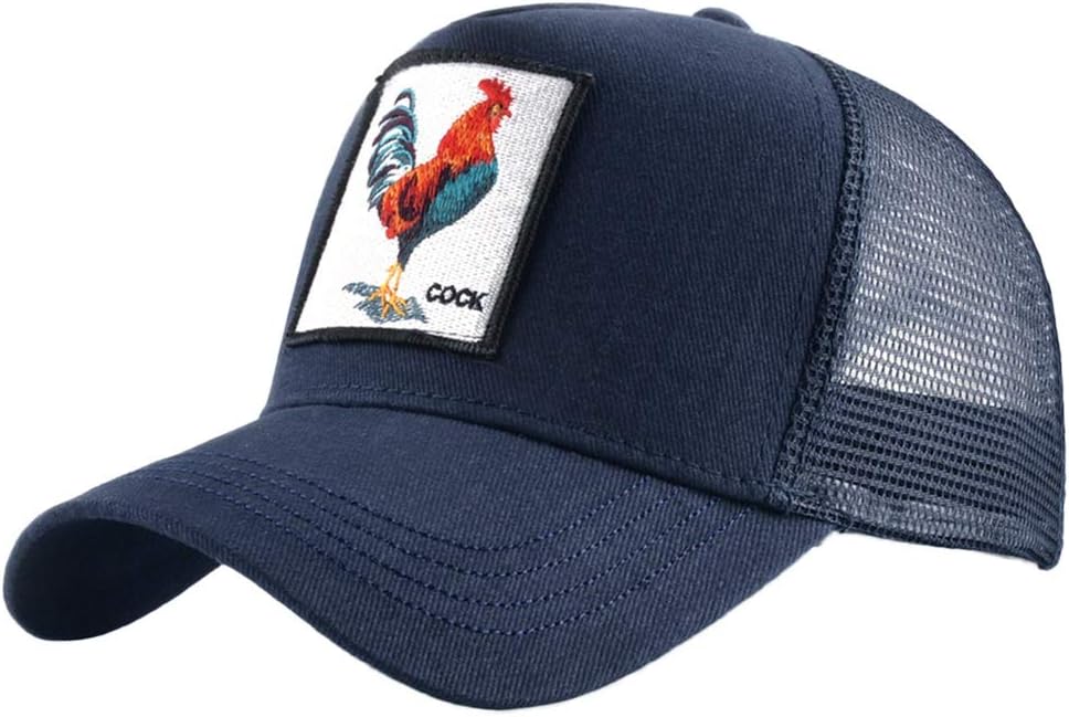 ABOURBAYUnisex Animal Mesh Trucker Hat Snapback Embroidered Patch Baseball Caps