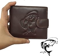 Vista 142 de Hombres Cool Eagle Wolf Caballo Totem Cuero Vaca Vertical Cartera Cremallera Multi-tarjeta Titular, Tótem de caballo, Minimalista