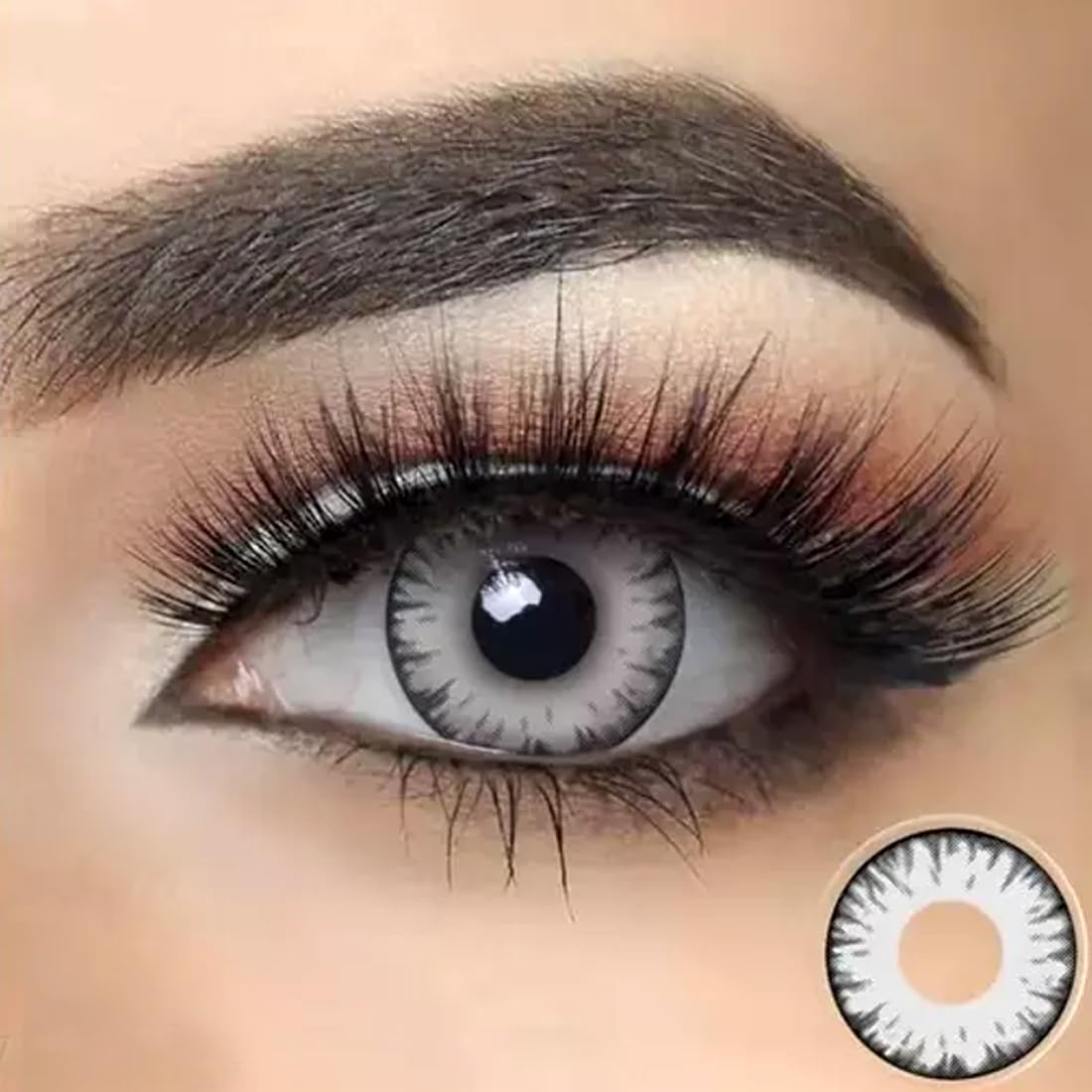 SOFT EYE (LIGHT GREY) 1 pair monthly color contact lens (light grey) eye lenses-image-10