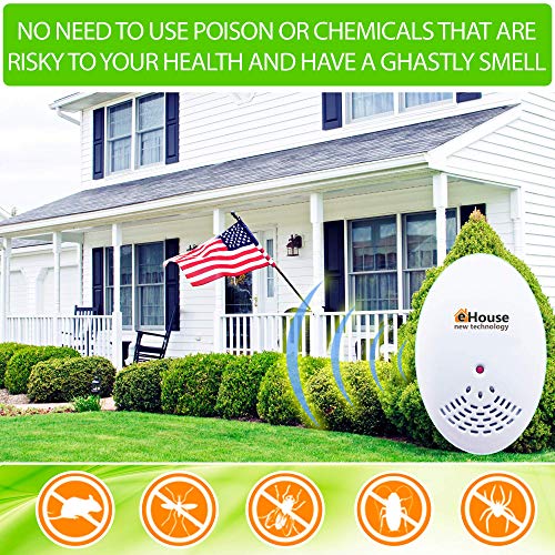 BH-1, Ultrasonic Pest Control Repeller – Electronic & Ultrasound, Indoor Plug-in Repellent – Get rid of – Rodents, Mice, Squirrels, Bats, Insects, Bed Bugs, Ants, Fleas, Spiders, Roaches (2 Pack) BH-1, Ultrasonic Pest Control Repeller – Electronic & Ultrasound, Indoor Plug-in Repellent – Get rid of – Rodents, Mice, Squirrels, Bats, Insects, Bed Bugs, Ants, Fleas, Spiders, Roaches (2 Pack)