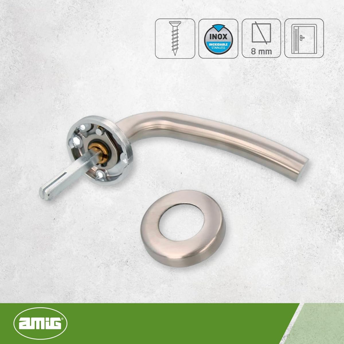 Amig - 9951 19ED Stainless Steel Door Handle | Modern & Elegant Design | Easy DIY Installation | Durable & Corrosion Resistant, Matte