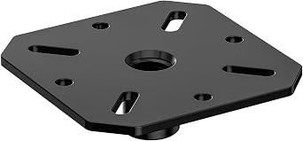 Rimous Metal Speaker Pole Adapter with M20 Threading for DJ/PA Speakers Mount Adapter - 4.13" x 4.13" Speakers Stand Top Bracket with Screws for Easy to Install Speaker Stand Top Hat, 1 Pack