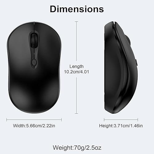 Miniatura 6 de Wireless Mouse,Computer Wireless Cordless Mouse 2.4GHz HP Mice for Laptop,PC,Computer,HP, Windows,Chromebook,Notebook,Mac,Desktop USB Mice