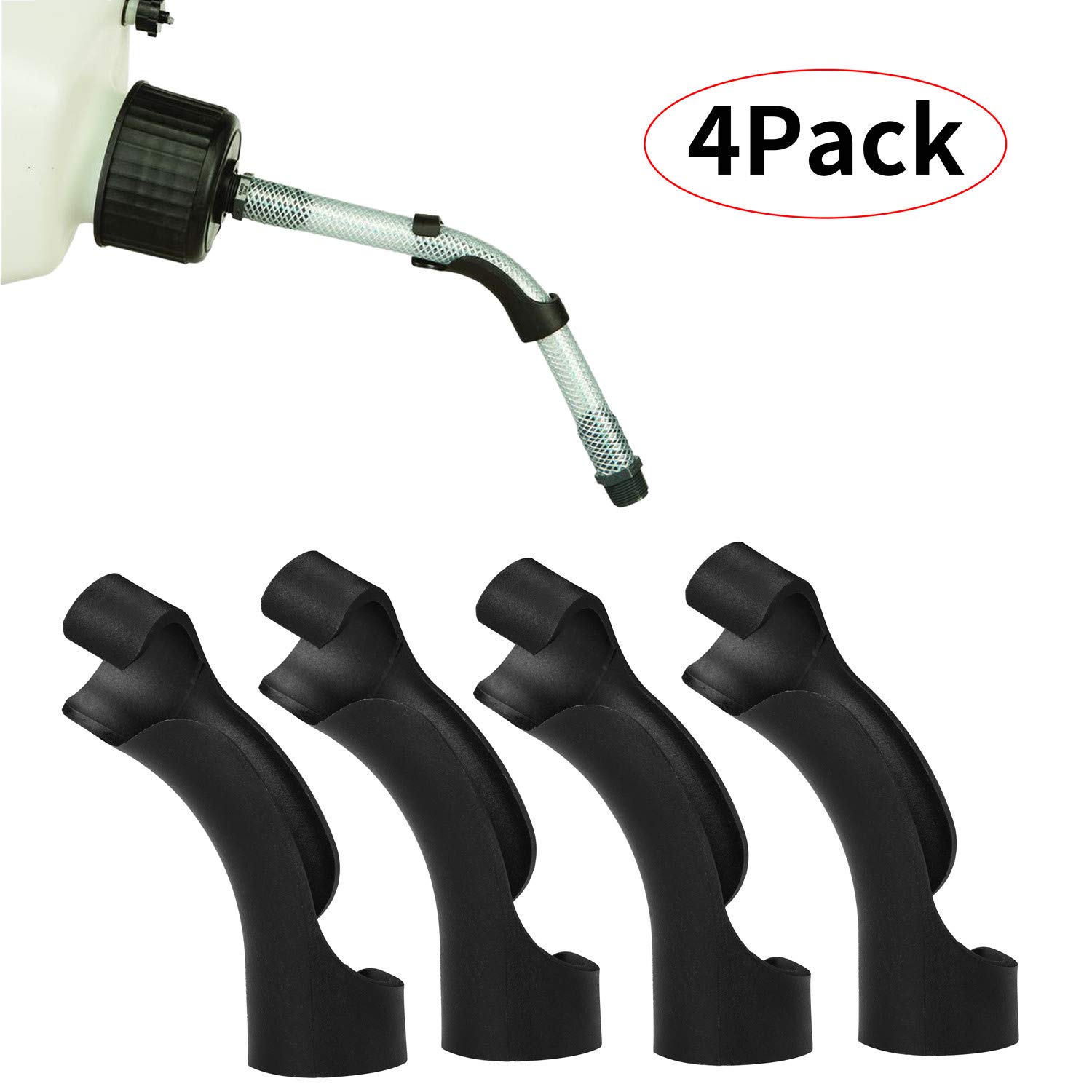 Hose Bender For Racing Fuels Jug/Tank, Utility Container/Jug, Gas Can/Jug, Perfect Angle Makes Filling MUCH Easier, Simple But Super Effective (4 PACK)