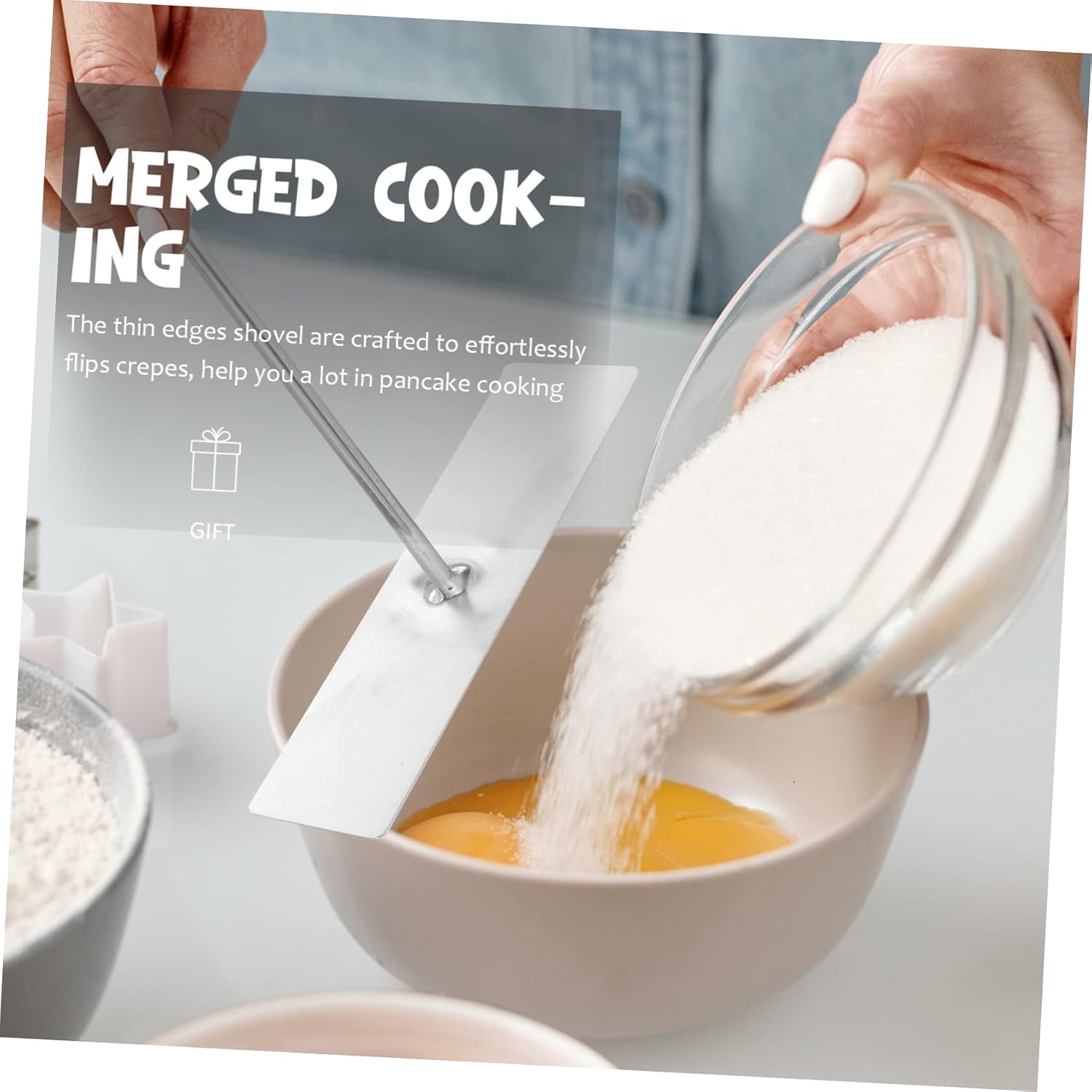 Professional Crepe Kit Tools Pancake Maker Spreader Shovel for Efficient Baking Easy to Clean Home Restaurant Use