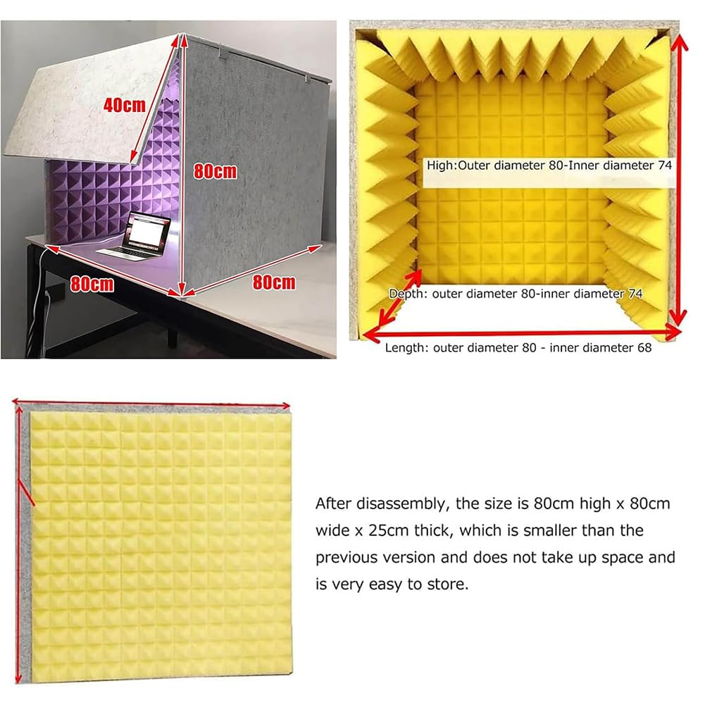Cabina di registrazione musicale portatile Microfono Isolamento Shield Cube per Music Studio Rap Recording