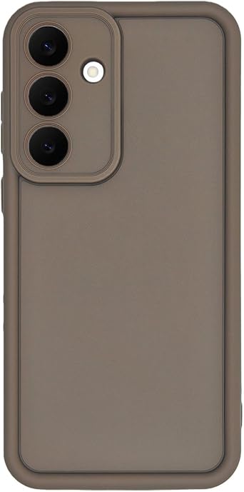 Puxicu Slim Case for Samsung Galaxy S25 FE, Enhanced Camera Protection, Shockproof Skin-Friendly Touch Soft Case Cover for Samsung Galaxy S25 FE Phone, Coffee