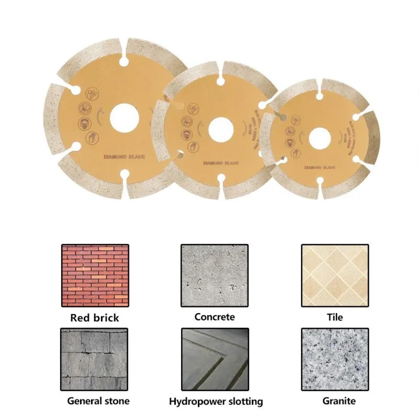 Brzeszczot do cięcia metalu 1PC brzeszczot diamentowy 85/89/115mm tarcza do cięcia na sucho betonu cegła ceramiczna marmurowe tarcze kamienia okrągłe(13)