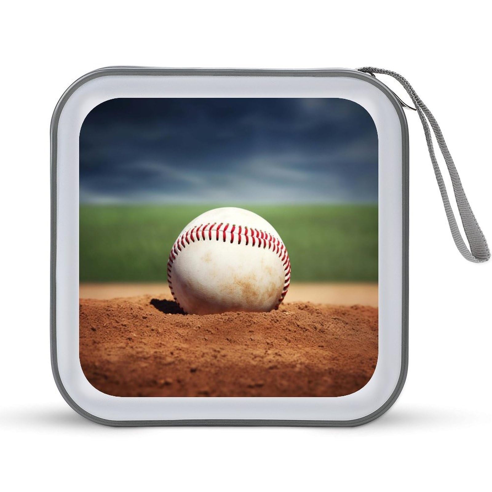 VstaDank - Baseball CD Case DVD Holder Laptop Cargo Holder Large Storage Wallet DVD Disc Storage Bag Hard Plastic Large Capacity 40