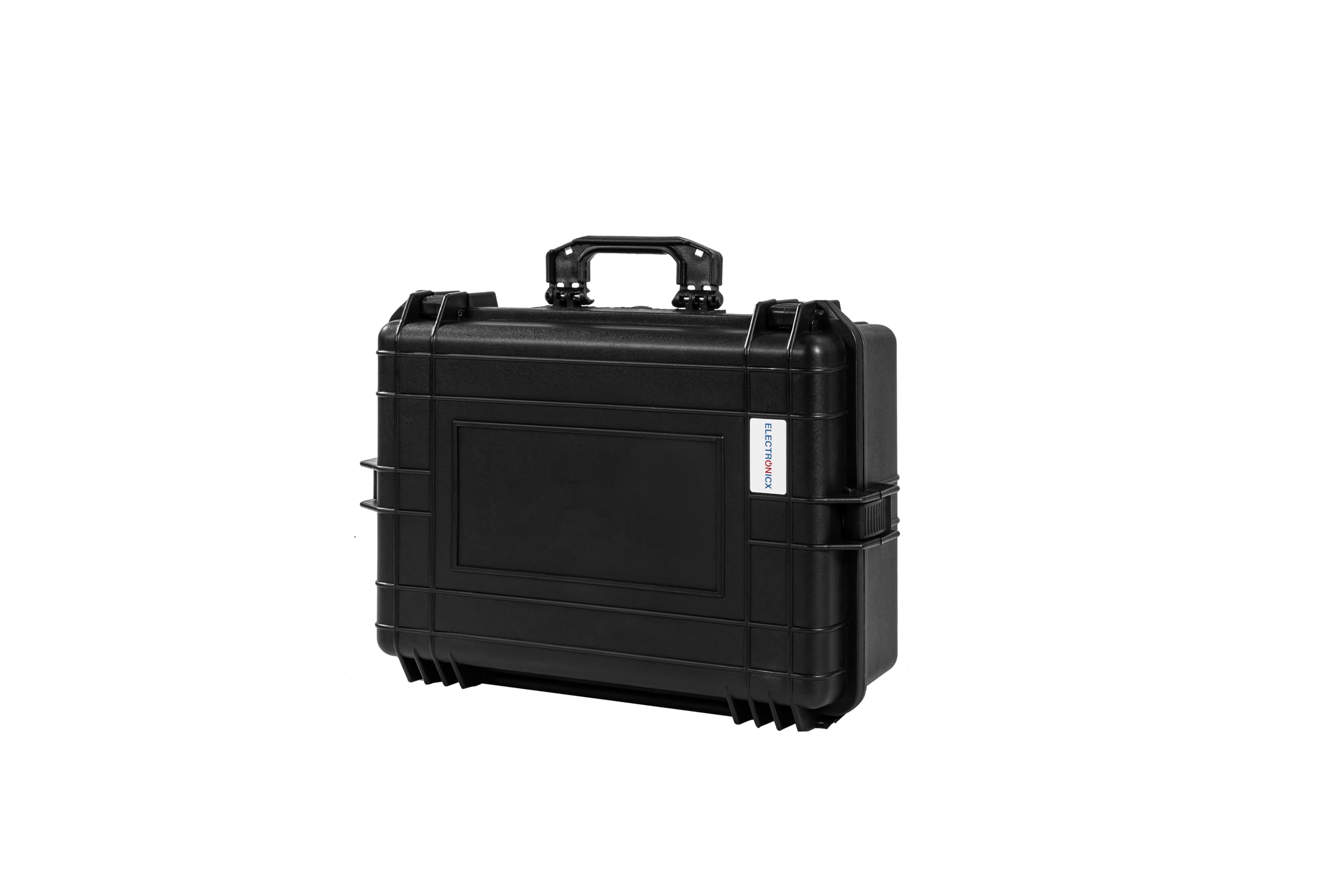 Electronicx Valigetta Rigida per Fotocamera con Schiuma – Custodia Antiurto IP55 Resistente a Polvere e Spruzzi, Richiudibile – Per DSLR, Obiettivi, Droni, Attrezzi e Armi – 57×41,5×21,5 cm Nera