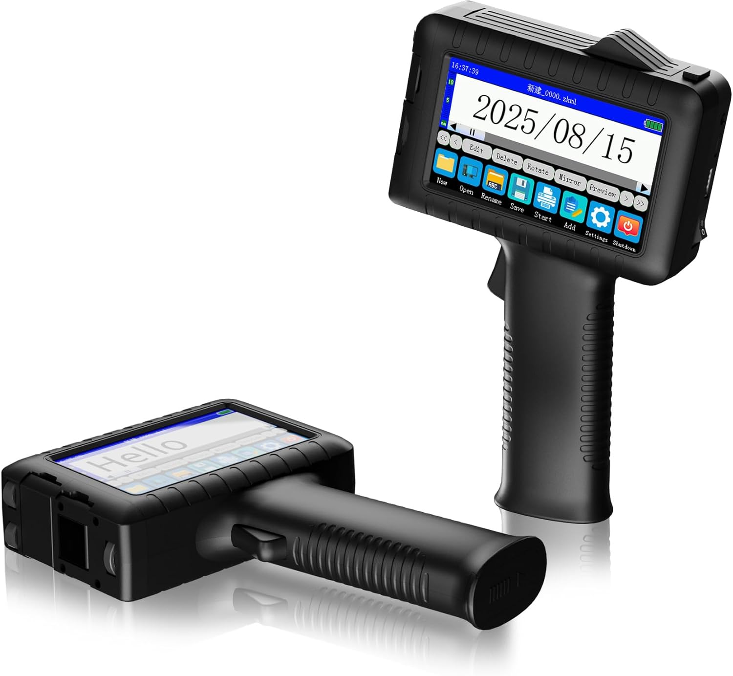 Office DIY Dedicated Handheld Inkjet Printer with 4.3-inch Full-Color Touch capacitive Screen Working continuously for 10 Hours