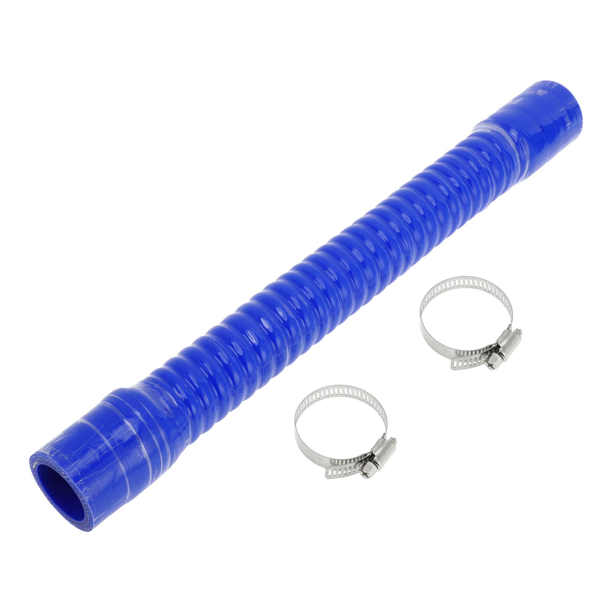 A ABSOPRO 1 Set, 35mm/1.38" ID 400mm/15.75" Lunghezza Tubo in Silicone Blu per Auto con Morsetti Tubo Refrigerante Universale