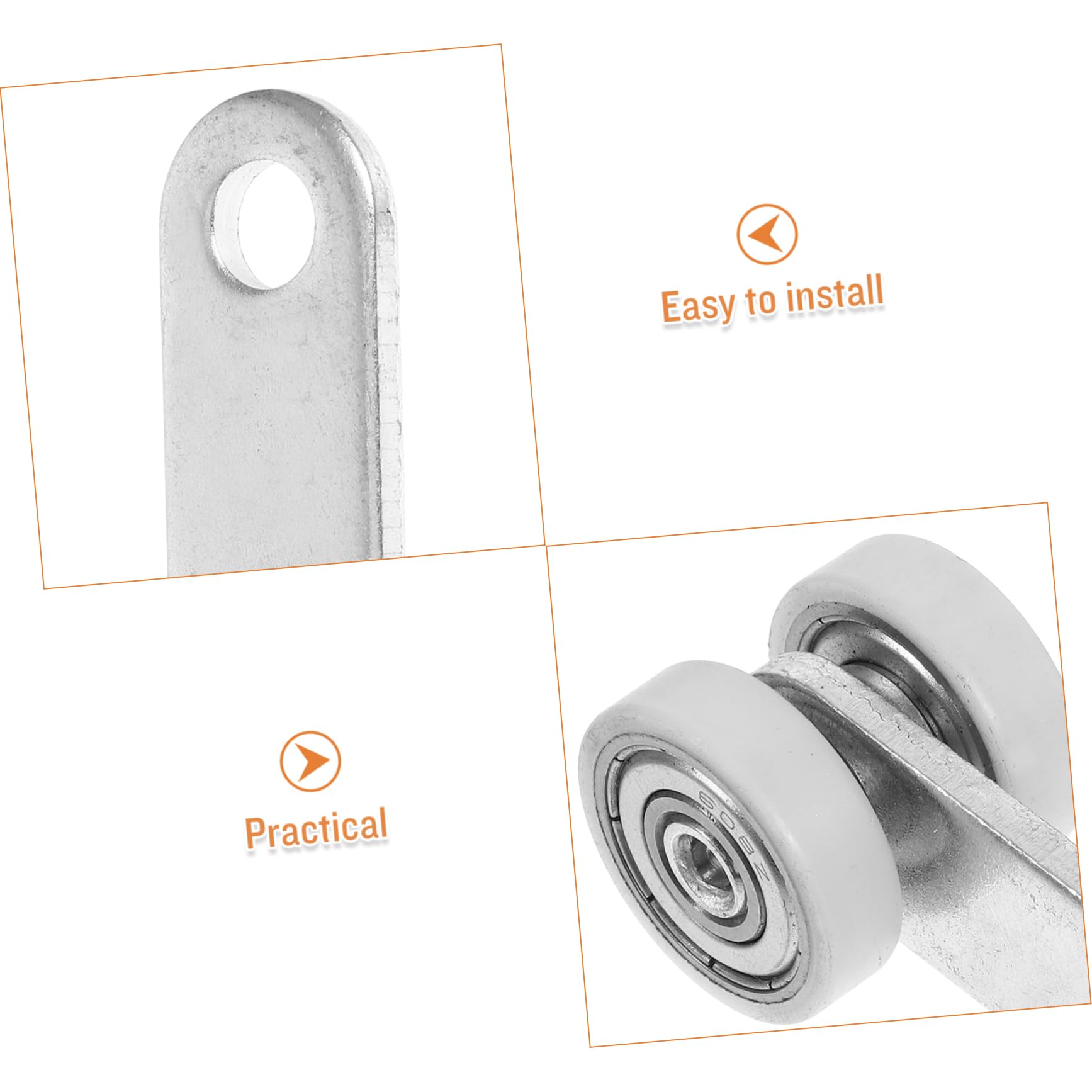 iplusmile 4pezzi Puleggia Per Porta Scorrevole Cuscinetti Doppio Capacità Di Carico Facile Installazione Adatta Per Porte Scomparsa e Sistemi Di Cavi