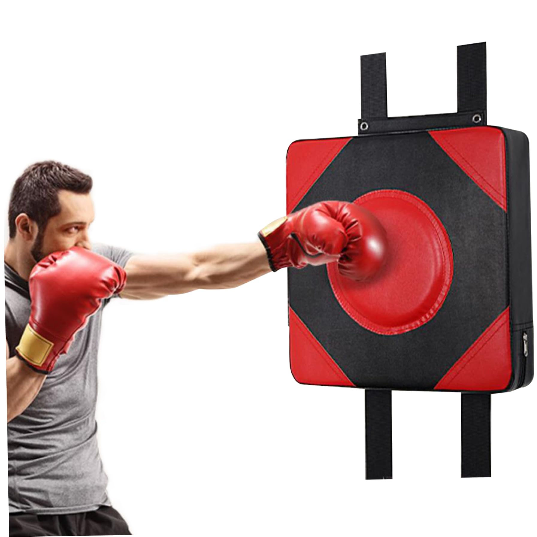 Almohadilla de puñetazo montada en laPared Ajustable, Cojín de perforación para Boxeo, Esteras de Pared de Boxeo (40x40x10 cm)