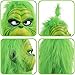 casapre Green Monster Mask and Gloves Set, Latex Christmas Holiday Costume Accessory, Adult Standard Size, Classic Style (Green MAsk and Gloves)