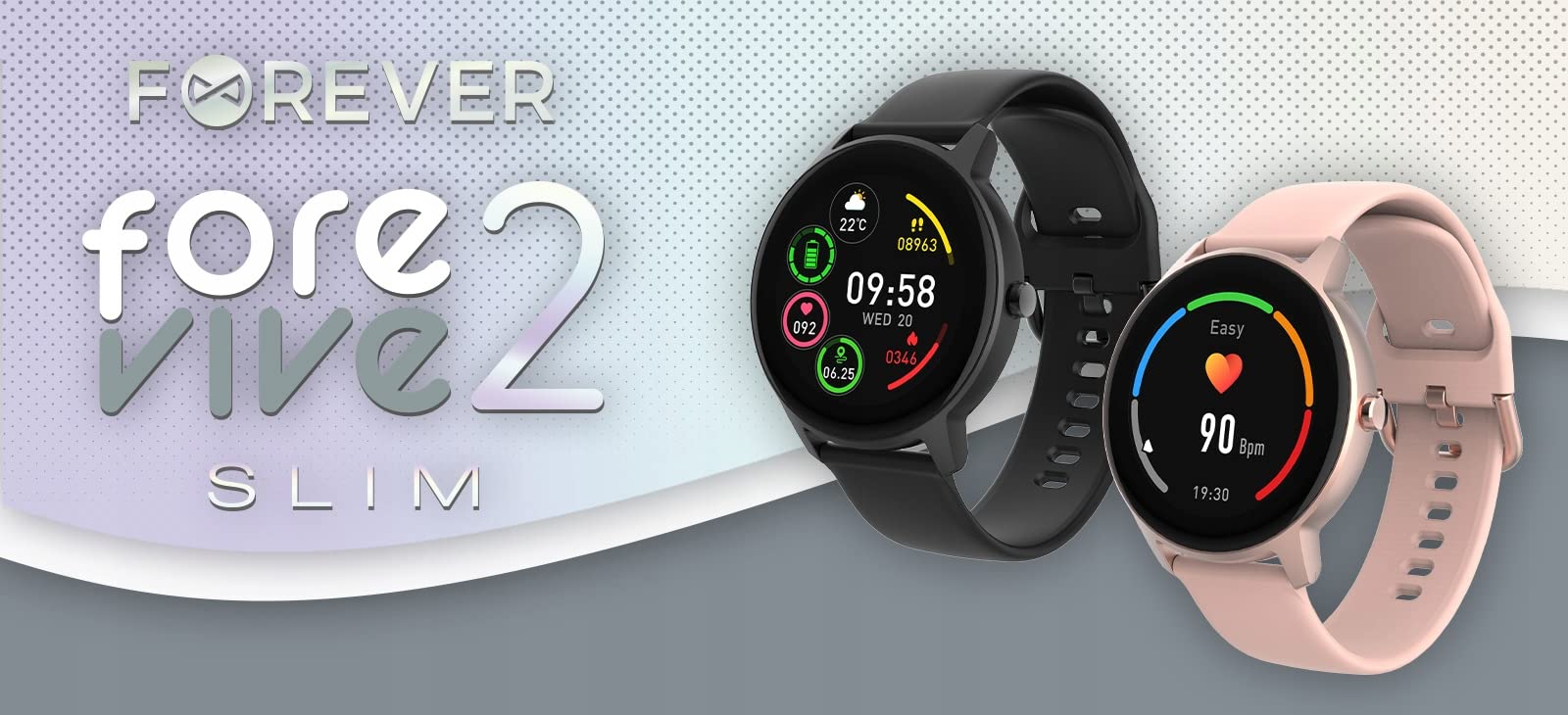 FOREVER Montre Smartwatch Bracelet de Sport SB-325 Bluetooth, contrôle de la Musique, podomètre, etc. IP67, Montre de Fitness, pulsomètre Slim (Noir)