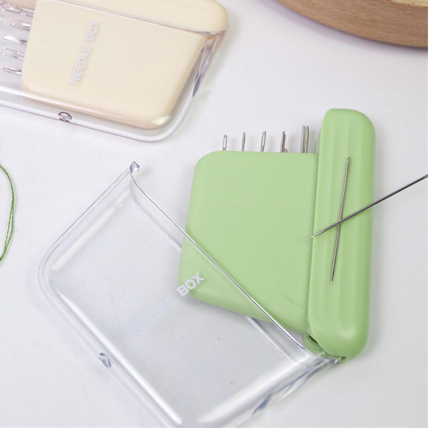 Hesaohuk Portable Needle Case, Include 10Pcs Embroidery, and Thread Kit, Professional Sewing Tool for Hand Quilting Embroidery Hand