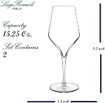 Luigi Bormioli Supremo - Set of 2 Chianti/Pinot Grigio Wine Glasses - Elegant 15.25 Oz. Crystal White Wine Glass, Made in Italy.