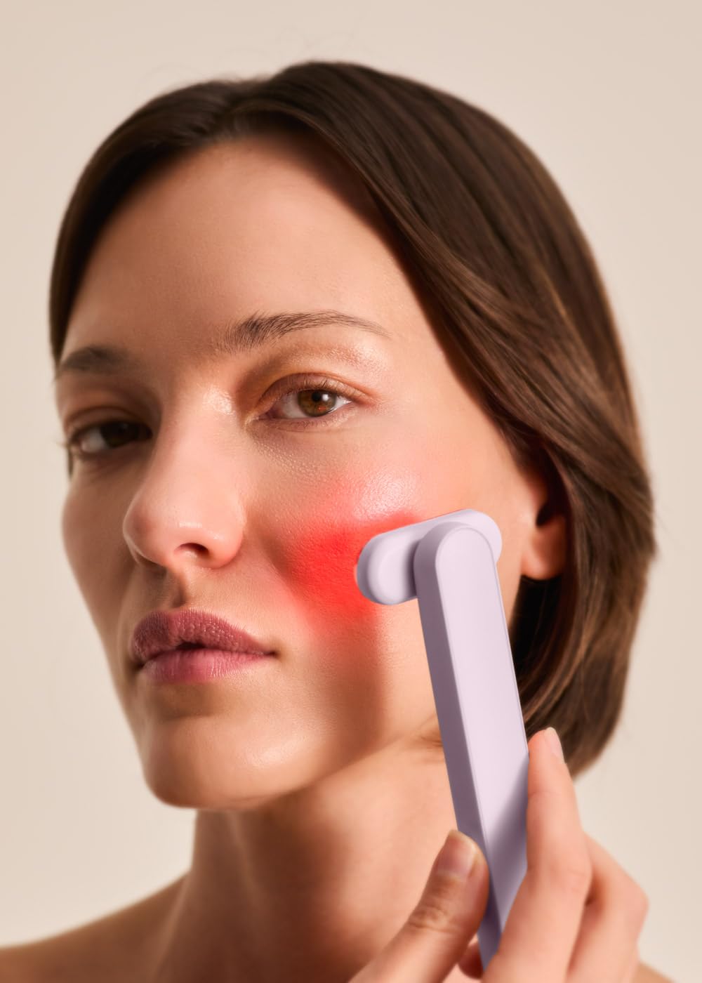 CREATE/SKIN CARE LED WAND 4 in 1 / Varita facial de tratamiento LED 4 en 1 lavanda/Tecnología EMS y función calor, 3 tratamientos faciales, rotación cabezal 90º, cabezal acero inoxidable, 1,5W