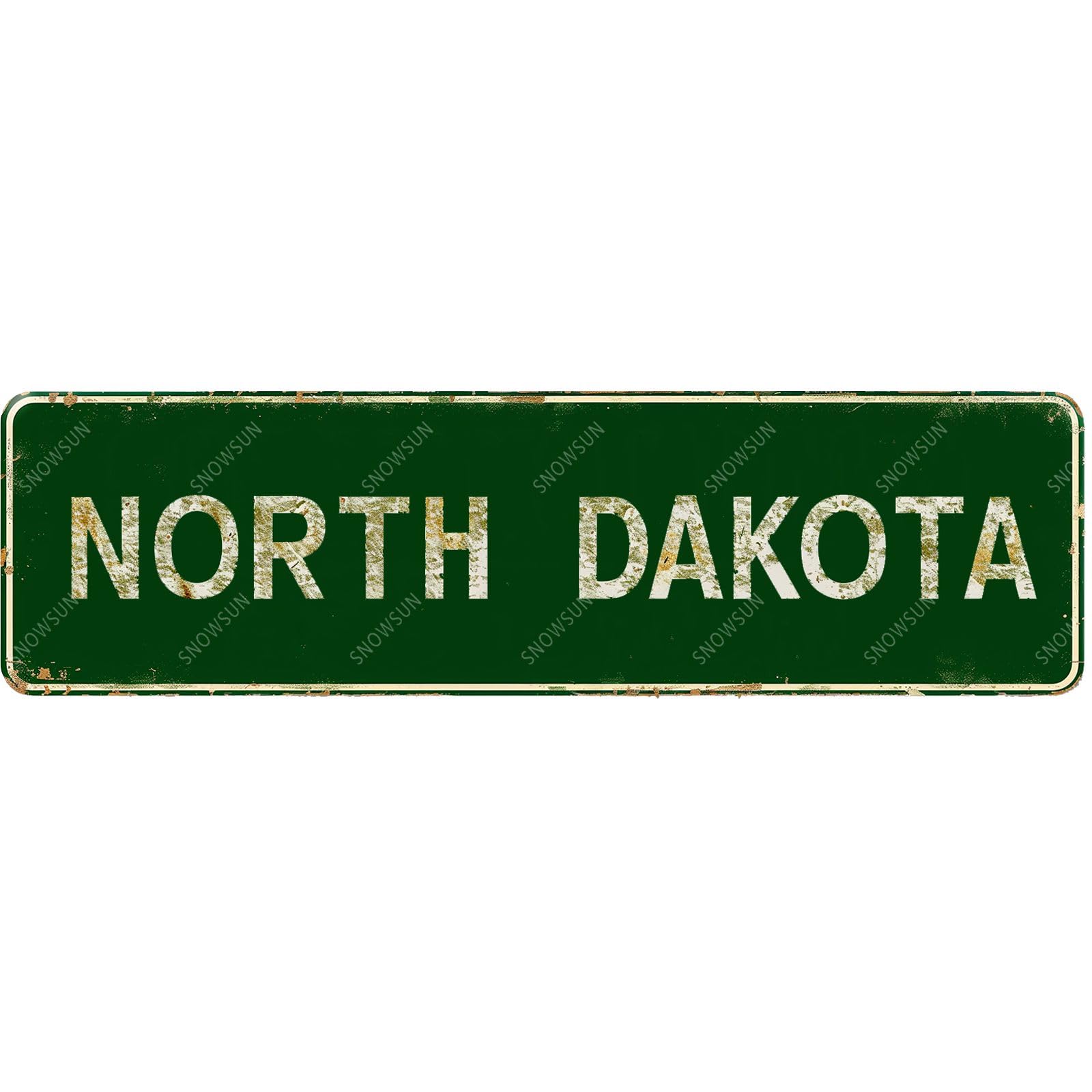 North Dakota Street Sign Vintage Tin Signs Art Plaque for Home Office Bar Garden Cafe Yard Garage 4x16 Inch